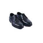 JHN R613 NEGRU 1 Pantofi eleganti barbati, 18006 numere mari, din piele naturala