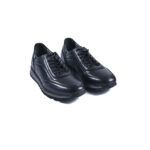 JHN S371 NEGRU 1 Pantofi casual barbati, 17923, din piele naturala