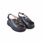 pas w1w140018b 01 negru 1 Sandale casual dama, 19156, din piele naturala