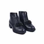 FLOR 400 NEGRU 1 Ghete casual dama, 23209, din piele naturala