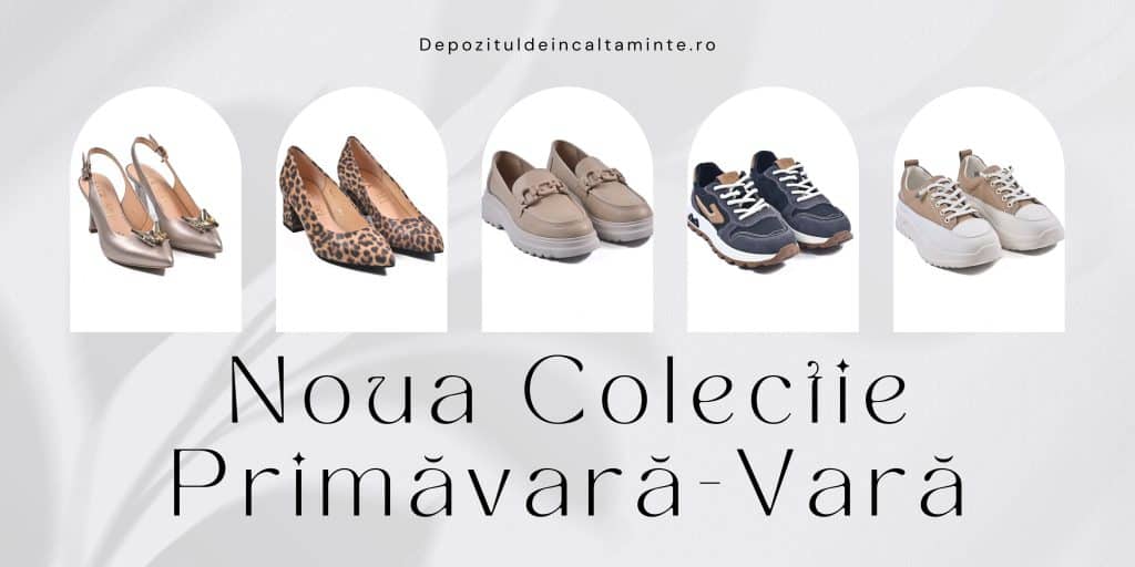 Gray Minimalist New Collection Banner Depozitul de Incaltaminte