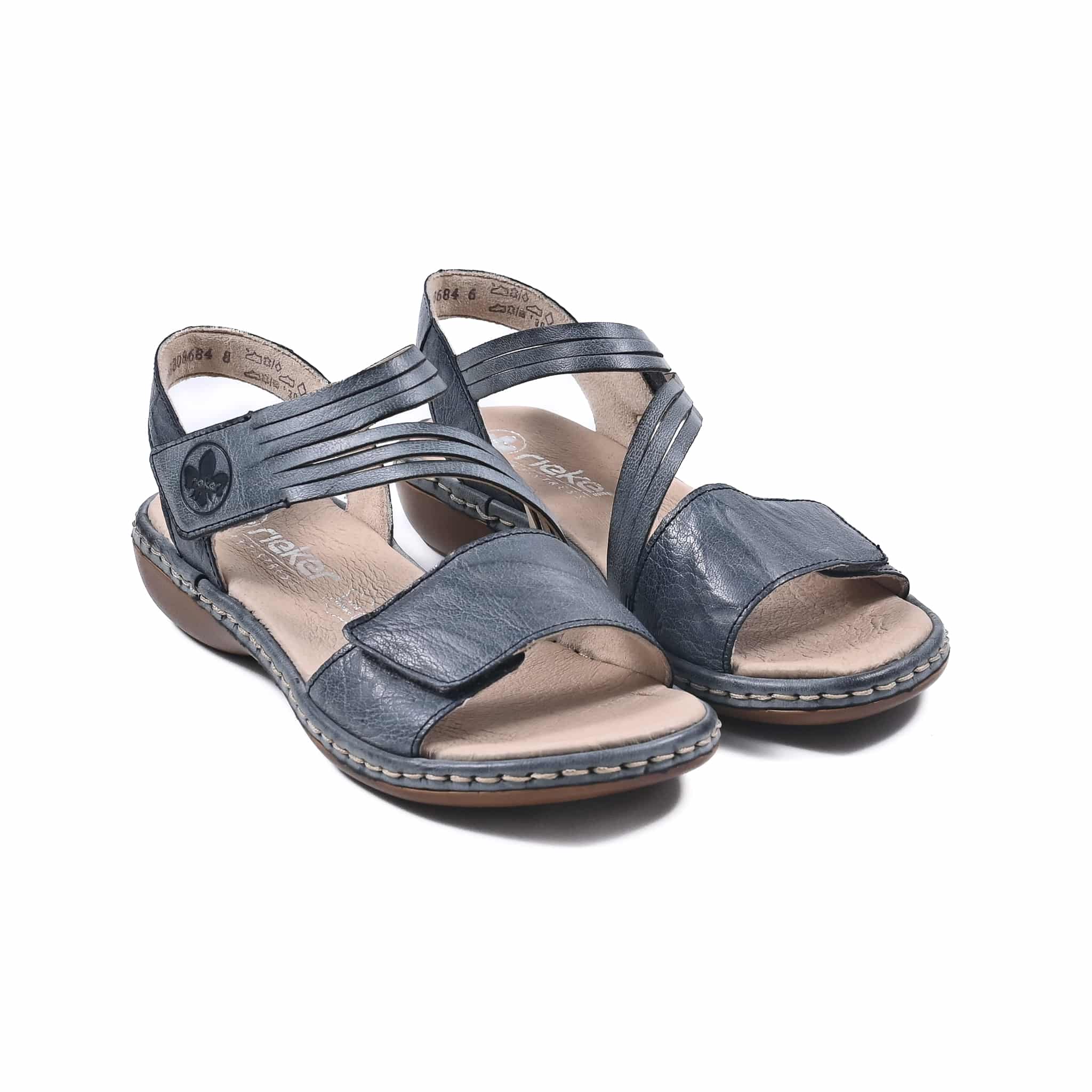 Sandale casual RIEKER, 29127, din piele naturala si piele ecologica