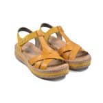RIEKER V0919 68 GALBEN 1 Sandale casual RIEKER, 29126, din piele naturala si ecologica