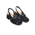 SLA 20683 21 NEGRU VELUR 1 Sandale elegante dama, 28542, din piele naturala