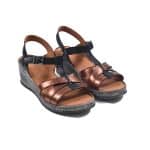 SPD PMV D72 613 NEGRU ARAMIU 1 Sandale casual dama, 29785, din piele naturala